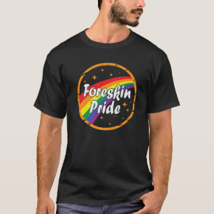Camiseta Gráfico de cores do Foreskin Pride Gay Rainbow LGB