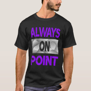 Camiseta Gráfico de Cores Roxas Sempre Ativa