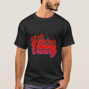 Camiseta Gráfico de Cores Vermelhas com Vibação Vermelha