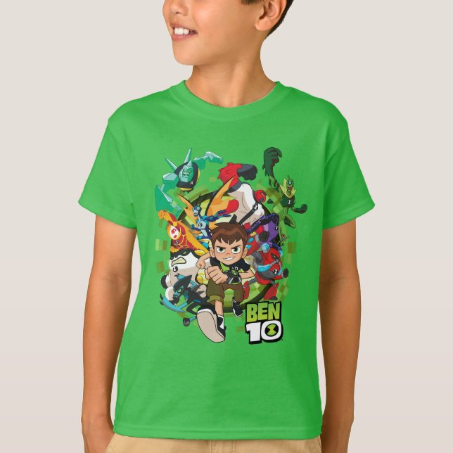Camiseta Gráfico de Corrente de Alienígena Ben 10 (Frente)