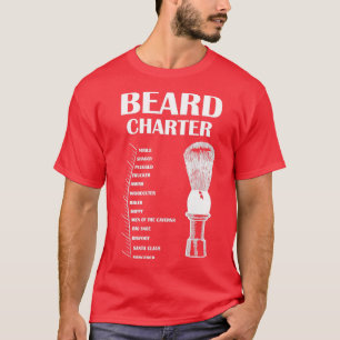 Camiseta Gráfico de Crescimento de Barba Engraçada Medição