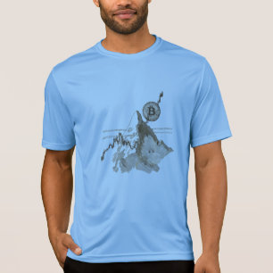 Camiseta Gráfico de Crescimento de Candelabro Bitcoin