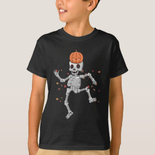Camiseta Gráfico de dança de esqueleto do Dia de as Bruxas