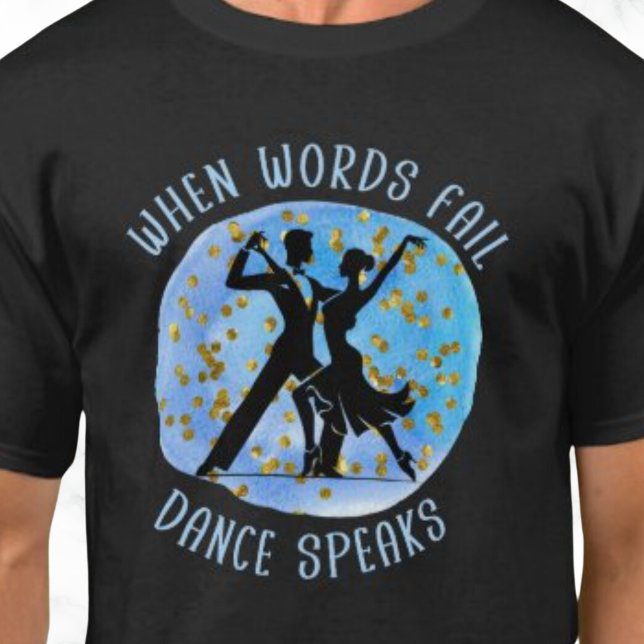 CAMISETA GRÁFICO DE DANÇAS DE SALA ELEGANTE (ELEGANT BALLROOM DANCING T SHIRT. BEAUTIFUL DESIGN. UNISEX.)