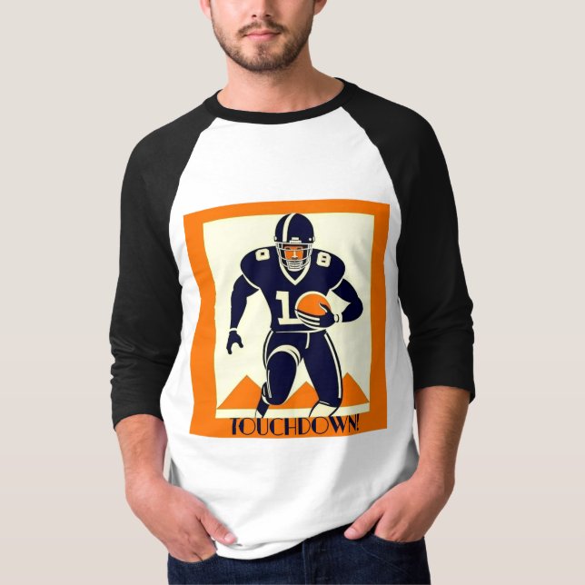 Camiseta Gráfico de Deco de Futebol Americano Touchdown (Frente)