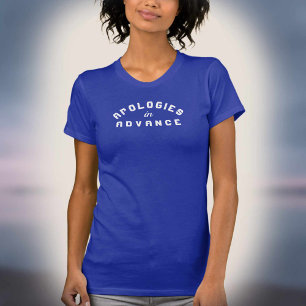 Camiseta Gráfico de Desculpas Antecipadas
