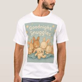 Camiseta Gráfico de desenho animado infantil. Bebês dormind