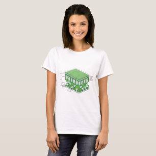 Camiseta Gráfico de Diagrama de Célula de Estrutura de Teci