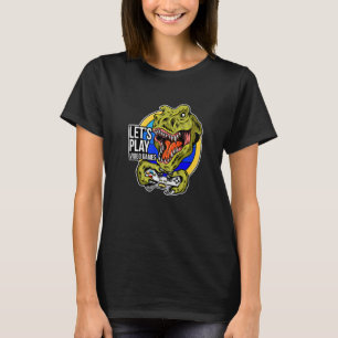 Camiseta Gráfico de Dinossauros Rex para Jogos de vamos Leg