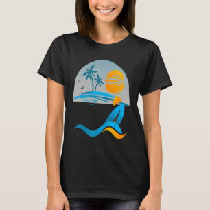Camiseta Gráfico De Diversão De Surfe Para Homem E Mulher