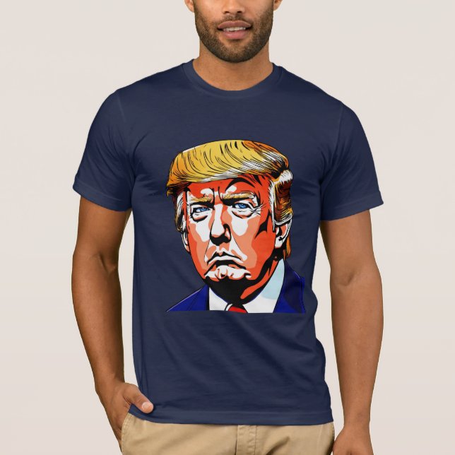 Camiseta Gráfico de Donald Trump Bold & Icônico (Frente)