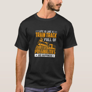 Camiseta Gráfico de Estação de Trem Dizendo Com Trem 1