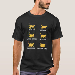 Camiseta Gráfico De Evolução De Gatos De Chonk De Cat Engra