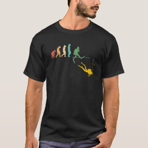Camiseta Gráfico de evolução do mergulhador de Apnéia D