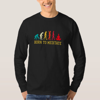 Camiseta Gráfico de Evolução Meditando Meditação Relaxament