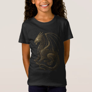 Camiseta Gráfico de Fantasia do Dragão Vintage Silver Drago