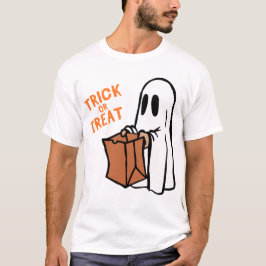 Camiseta Gráfico de Fantasma de Desenho Clássico de Hallowe