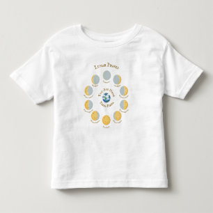 Camiseta Gráfico de Fases Lunares Famosos da Lua de Queijo 