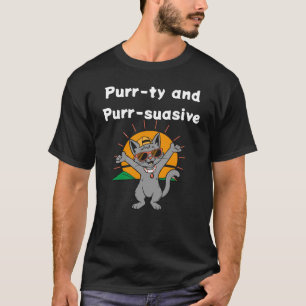 Camiseta gráfico de Festa e Persuasão felina