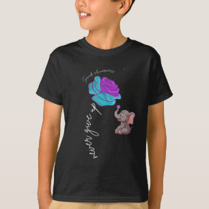 Camiseta Gráfico de Fita de Elefante com Sensibilização Sui