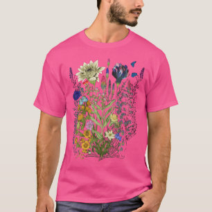 Camiseta Gráfico de Flor para Mulheres Flor Silvestre Flora