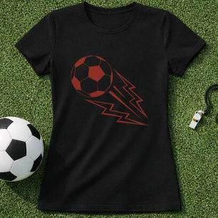 Camiseta Gráfico de Futebol Relâmpago; Bola de Futebol Elét