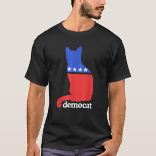 Camiseta Gráfico de Gatos de Gatinhos Engraçados Democratas