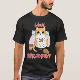 Camiseta Gráfico de Gatos Preguiçosos Perito de Nível Pregu