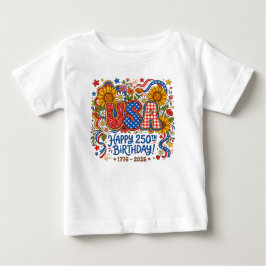 Camiseta Gráfico de Girassol do 250º Aniversário dos EUA