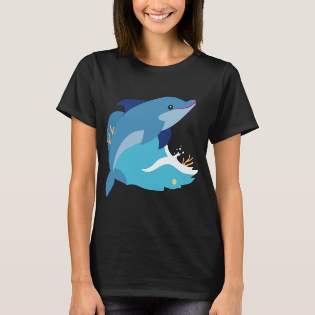 Camiseta gráfico de golfinho (Frente)