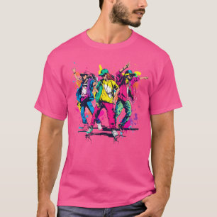Camiseta Gráfico de Grafite Novelty Dançando Hip Urbano
