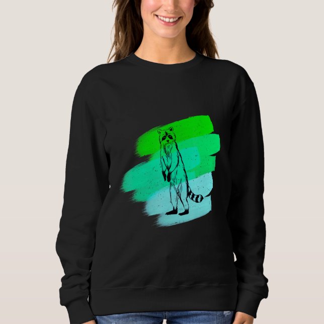 Camiseta Gráfico de Guaxinim em Pé Sem Comida (Frente)