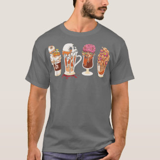 Camiseta Gráfico de Halloween Horror de Café