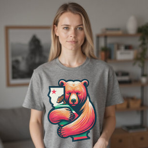 Camiseta Gráfico de Hug Grizzly do Urso da Califórnia