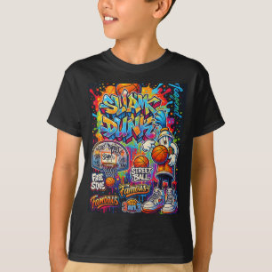 Camiseta Gráfico de Ilustração do Estilo de Grafite de Basq
