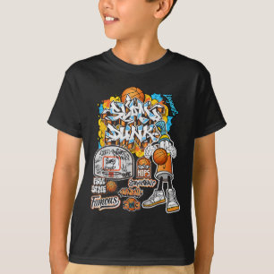 Camiseta Gráfico de Ilustração do Estilo de Grafite de Basq