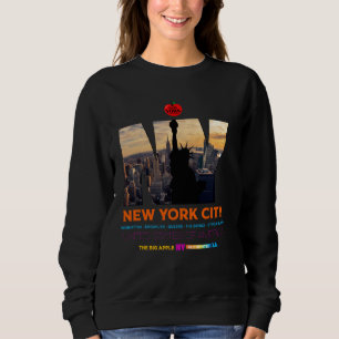 Camiseta Gráfico de Ilustração legal com Linhas do Skyline
