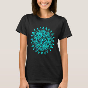 Camiseta Gráfico de Impressão para Jardinagem de Turquesa d
