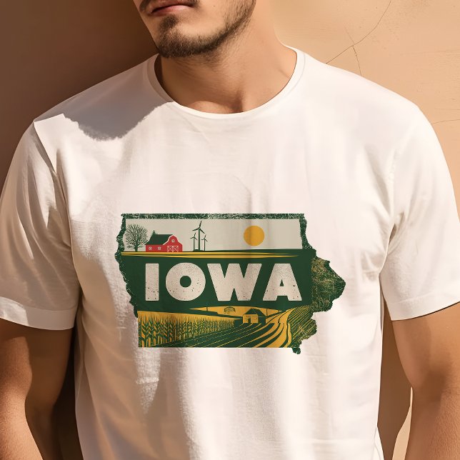 Camiseta Gráfico de Iowa Viagem Icônica (Criador carregado)