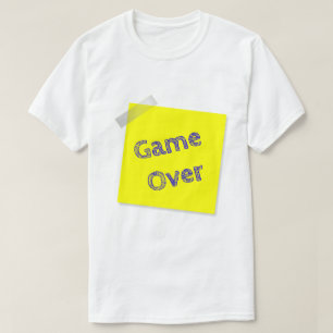 Camiseta Gráfico de Jogador Engraçado Game Over