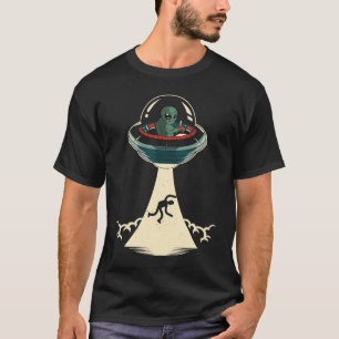 Camiseta Gráfico de jogadores de vídeo voadores de alieníge