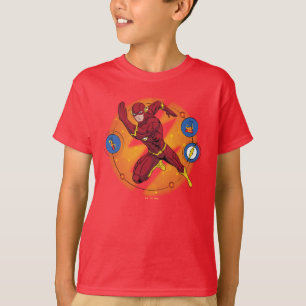 Camiseta Gráfico de Laboratório Flash de Cartoon em Execuçã