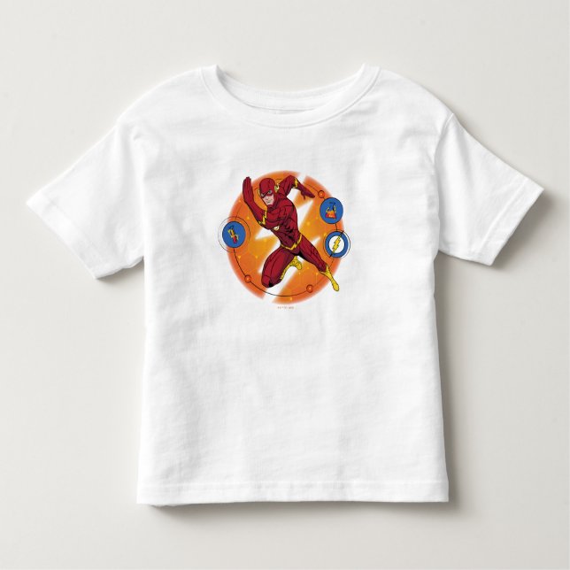 Camiseta Gráfico de Laboratório Flash de Cartoon em Execuçã (Frente)