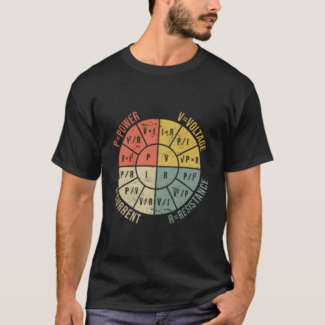 Camiseta Gráfico de Lei Ohms Eletrônicos Elétricos Engenhei (Frente)