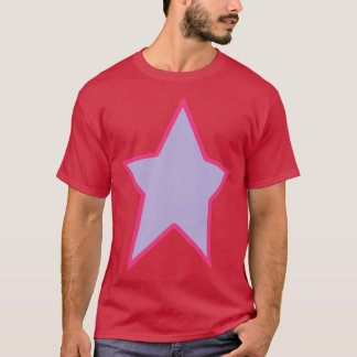 Camiseta Gráfico de linha de saída rosa lavanda