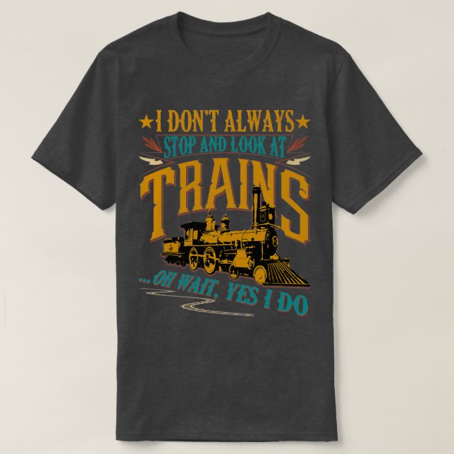 Camiseta gráfico de locomotiva design de trem engraçado (Frente do Design)