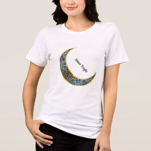 Camiseta Gràfico de Mandala de Lua Crescente Celestial