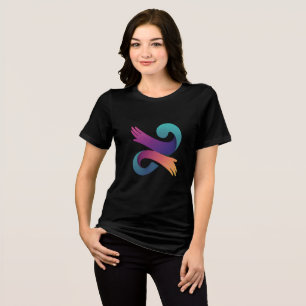 Camiseta Gráfico de Mão Artística Bella+Canvas Mulheres