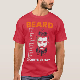 Camiseta Gráfico de Medida do Crescimento da Barba Engraçad