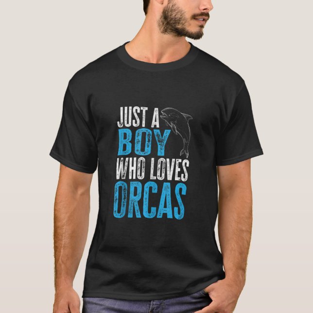 Camiseta Gráfico De Mens Orca Para Rapazes, Miúdos, Tanque  (Frente)